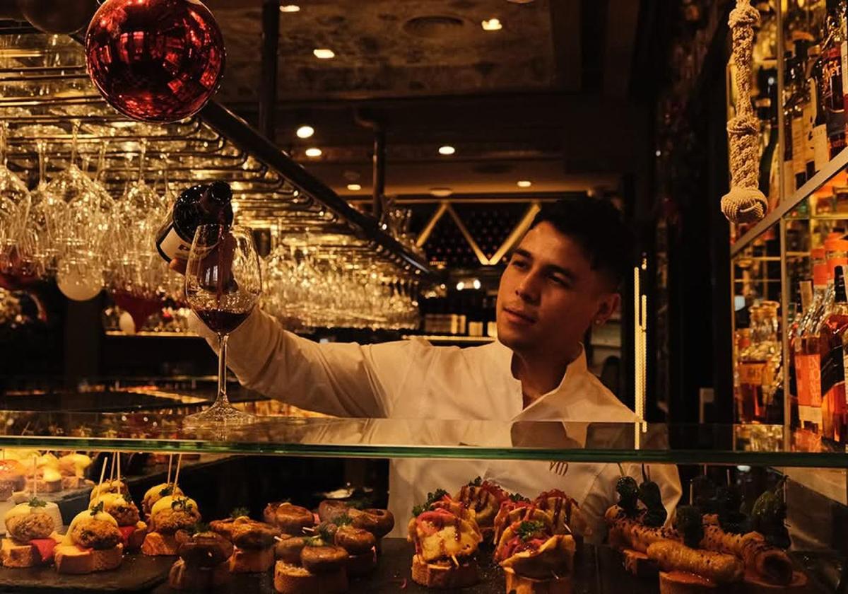 Interior of a bar during a Bilbao food tour