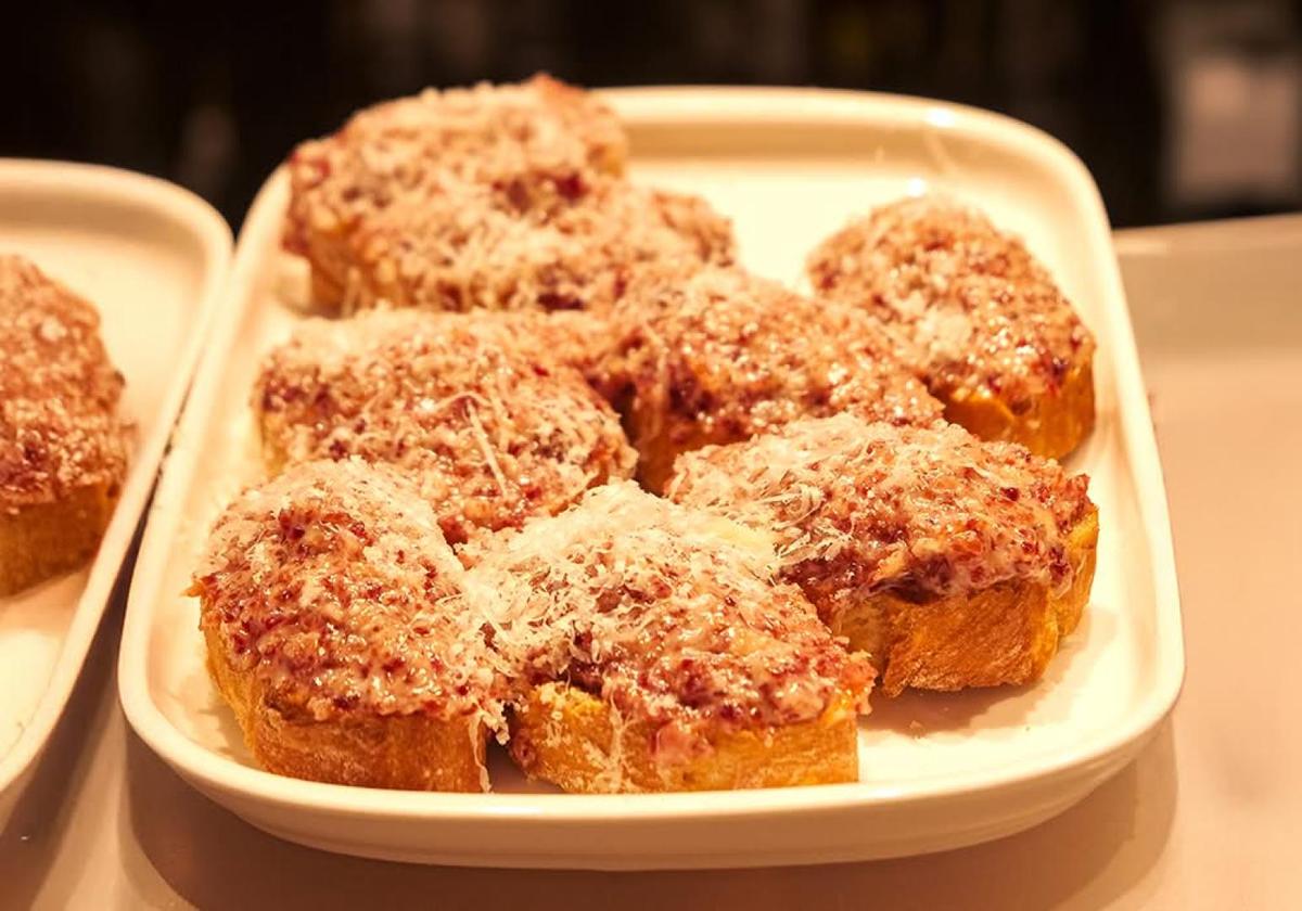 Tray of croquettes served during a Bilbao food tour