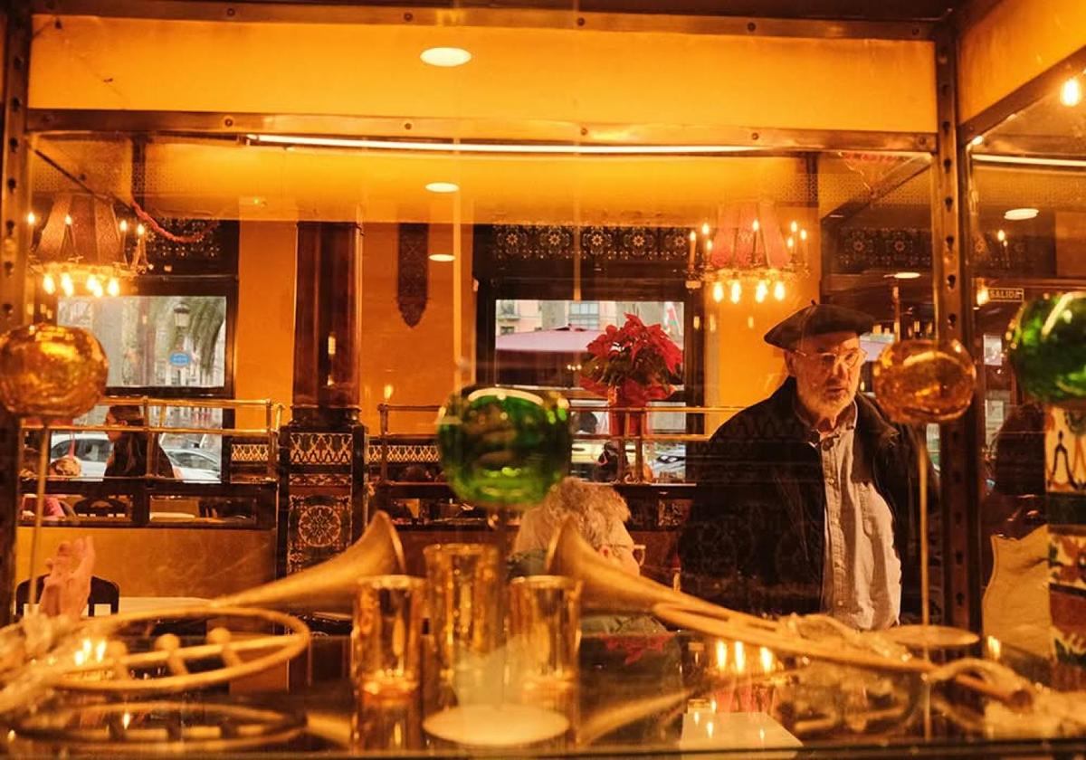 Warm bar interior in Bilbao